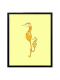 Seahorse Pair—Yellow - Wee Wild Ones - Art Prints