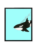 Orca—Blue - Wee Wild Ones - Art Prints
