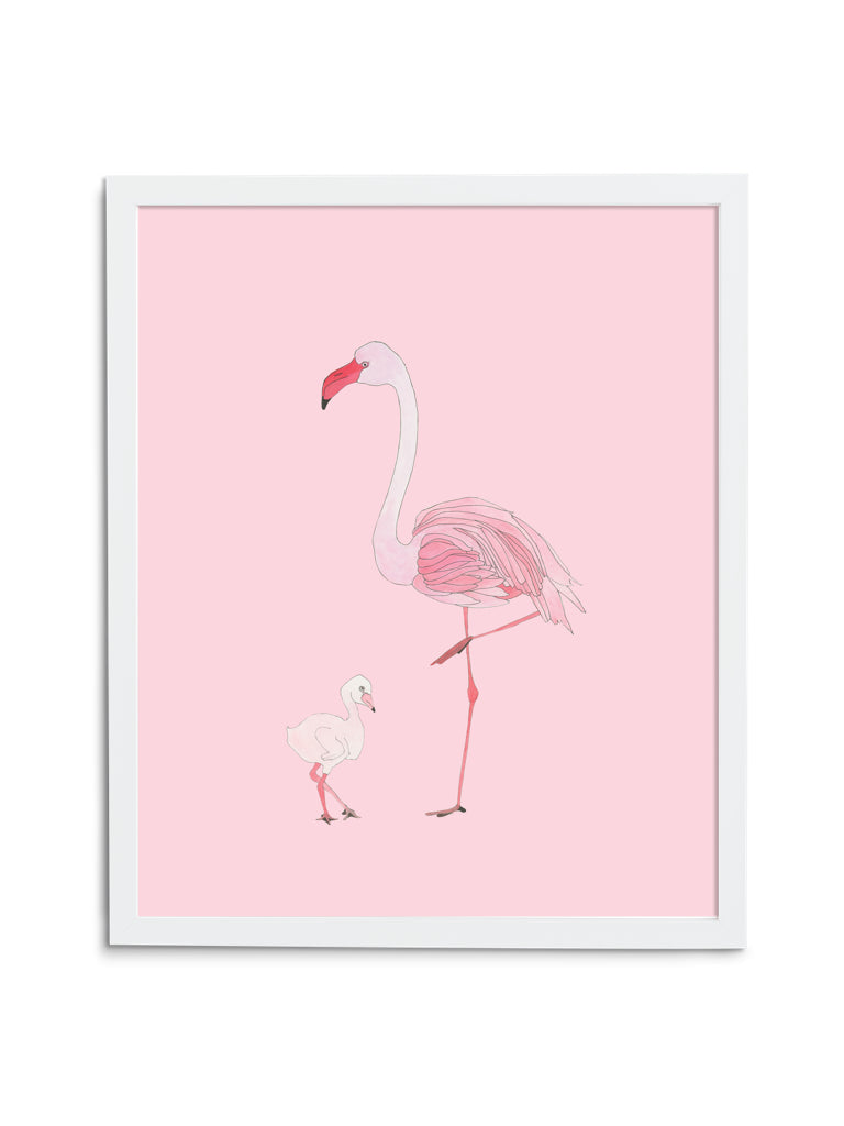 Pink Flamingo Print, Animal Print, Flamingo Art, Quirky Gift Idea