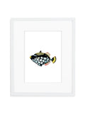 Triggerfish—White - Wee Wild Ones - Art Prints