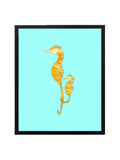 Seahorse Pair—Blue - Wee Wild Ones - Art Prints