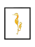 Seahorse Pair—White - Wee Wild Ones - Art Prints