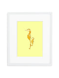 Seahorse Pair—Yellow - Wee Wild Ones - Art Prints