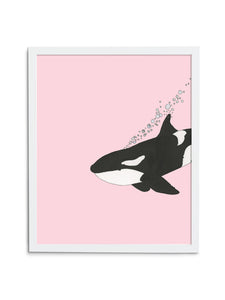 Orca—Pink - Wee Wild Ones - Art Prints