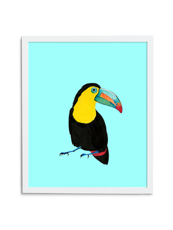 Toucan—Blue - Wee Wild Ones - Art Prints