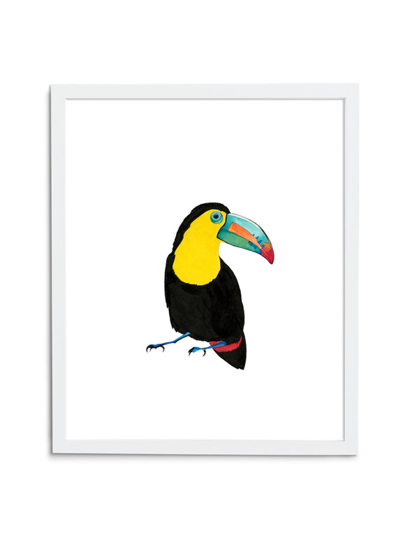 Toucan—White - Wee Wild Ones - Art Prints