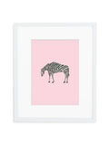 Zebra Baby—Pink - Wee Wild Ones - Art Prints