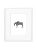 Zebra Baby—White - Wee Wild Ones - Art Prints
