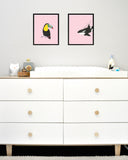 Toucan—Pink - Wee Wild Ones - Art Prints