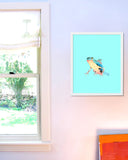 Tree Frog Pair—Blue - Wee Wild Ones - Art Prints